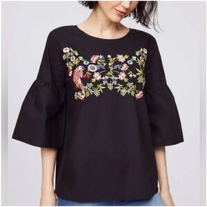 NWT LOFT Embroidered Blouse